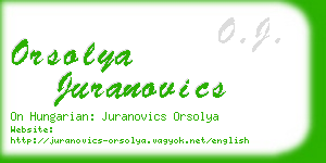 orsolya juranovics business card